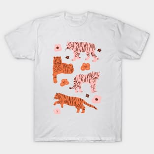 Orange and Pink Tigers T-Shirt